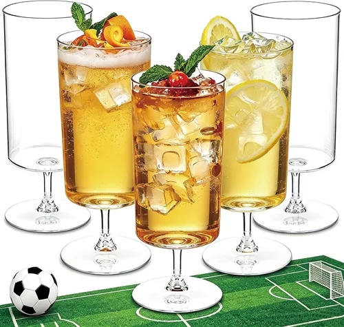 Miniatura 13 de Ciaell Paquete de 24 copas de champán de plástico – Copas de champán desechables acanaladas de 6 onzas – Copas de mimosa vintage transparentes