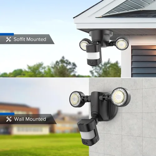 Miniatura 6 de SANSI - Luces de seguridad LED de 25 W con sensor de movimiento para exteriores, 3000 lm, 5000 K luz diurna, de atardecer a amanecer, luces
