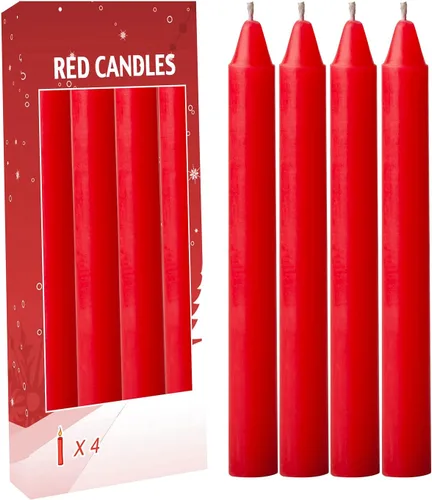 Miniatura 6 de Juego de 4 velas cónicas blancas portavelas de 7 ¾ (7.75 pulgadas) de alto x 3/4 pulgadas (0.75 pulgadas) de diámetro, para mesa de comedor, fiesta