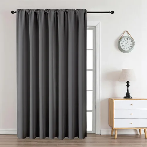 Miniatura 12 de CUCRAF - Cortinas opacas beige de 45 pulgadas, juego de 2 paneles con bolsillo para barra, cortinas para oscurecer dormitorios y sala de estar