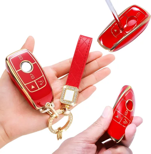 Miniatura 6 de Funda para llavero de Mercedes Benz, TPU suave de 360 grados de protección para llave de coche Clase A 2019-2021 Clase C Clase G, Clase S 2018-2021