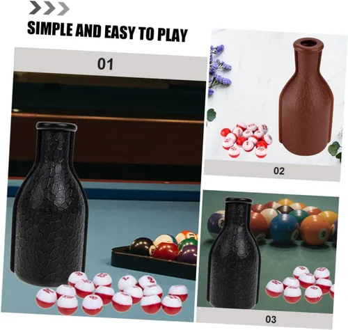 Miniatura 8 de Toddmomy Billiards Color Cup Set - 2 Plastic Dice Shaker Bottles for Pool Table Number Game Ideal for Game Rooms & Home Bars