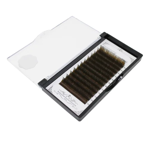 Miniatura 2 de Scala - Pestañas postizas de grosor de 0.004 in, rizo C, marrón claro, marrón oscuro, negro y marrón, extensión de pestañas postizas naturales