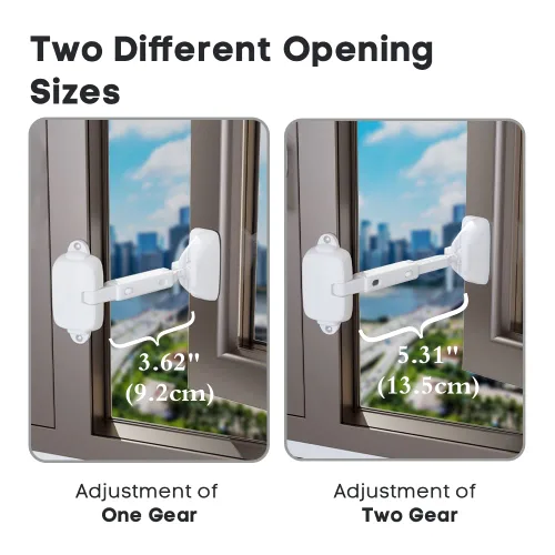 Miniatura 2 de EUDEMON Paquete de 1 restrictor de ventana a prueba de niños para aluminio, madera, marcos de ventana de metal, cerradura de ventana de seguridad