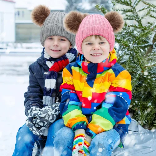 Miniatura 5 de Paquete de 4 gorros de invierno para niños de 1 a 6 años