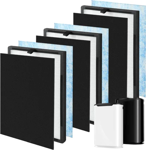 3 paquetes de filtros de repuesto 3 en 1 8L H13 True HEPA para purificador de aire Okaysou Airmax 8L con ultra filtro azul HEPA verdadero grado H13