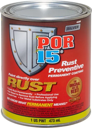 POR-15 Revestimiento preventivo de óxido, detiene el óxido y la corrosión permanentemente, barrera protectora antioxidante, no porosa, 16 onzas
