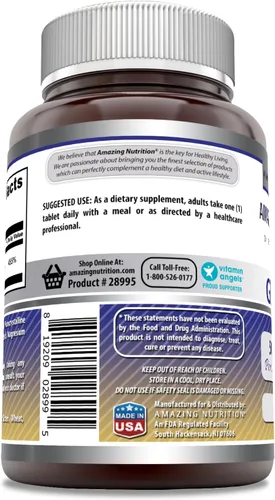 Miniatura 3 de Amazing Formulas Suplemento de gluconato de zinc 50 mg por porción Tabletas Sin OMG Sin gluten Fabricado en Estados Unidos (120 unidades)