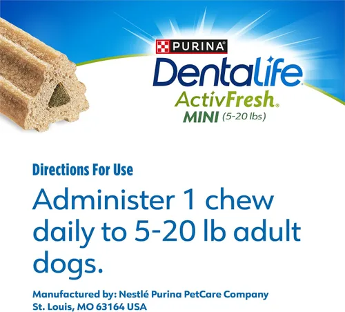 Miniatura 9 de DentaLife ActivFresh - Paquete de 2 masticables para perros pequeños, masticables dentales para refrescar el aliento, sabor a pollo, 13.5 onzas cada