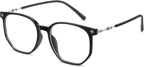Miniatura 15 de Cyxus Retro Lentes Azules para Hombre - Lentes Cuadrados TR90 con Marco de Metal Blowline, Elegantes y Modernos para Trabajo Diario en Computadora