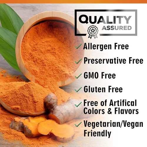 Miniatura 7 de Nature's Nutrition Cúrcuma, Curcumina máxima potencia, 95% curcuminoides, 0.064 onzas con extracto de pimienta negra para una mejor absorción