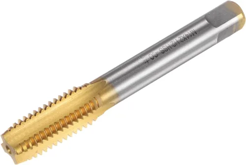 Miniatura 8 de uxcell Grifos de flauta rectos, M12 x 1.25 Mano izquierda métrica cubierta de titanio M35 cobalto de alta velocidad máquina de acero roscado roscado