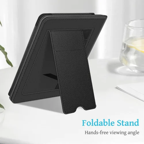 Miniatura 7 de Fintie Funda con soporte para Kindle de 6 pulgadas (11ª generación-2024/2022) - Funda de piel sintética con ranura para tarjeta de encendido y Negro
