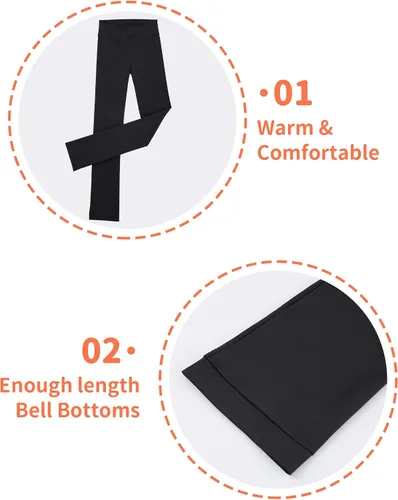 Miniatura 3 de Pantalones de patinaje sobre hielo para niñas, leggings negros de cintura alta, suaves, sin costuras, cálidos, para niños, adolescentes, competición