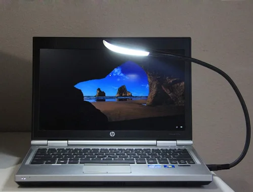 Miniatura 4 de Lámpara de lectura USB con interruptor táctil regulable de 14 LED y cuello de cisne flexible para laptop, computadora de escritorio, PC