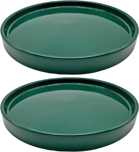 Miniatura 14 de Yukfona - 2 bandejas de cerámica para macetas, bandejas de 4 5 6 7 8 9 10 11 12 13 pulgadas para interior y exterior, resistente, duradera, base