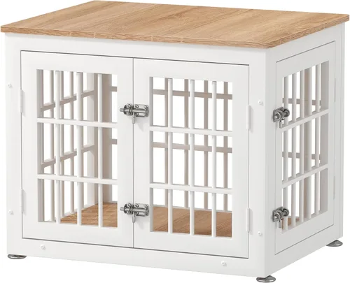rehomerance Mueble de jaula de perro resistente de 26 pulgadas para perros pequeños, mesa auxiliar decorativa para casa de mascotas, muebles de