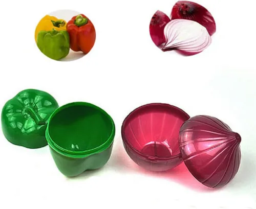 Miniatura 3 de 4 recipientes de almacenamiento para guardar alimentos en forma de frutas y verduras para refrigerador, verduras