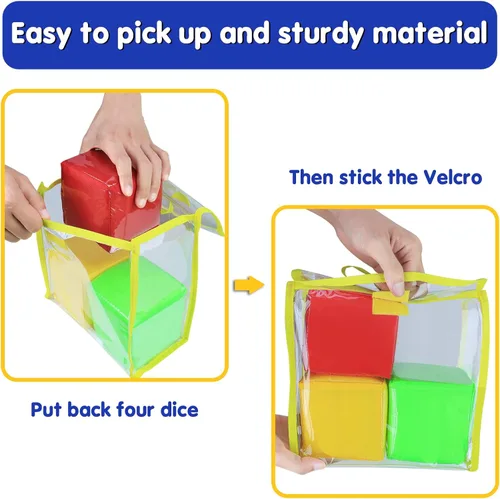 Miniatura 5 de Dados de juego educativo de bricolaje, cubos de bolsillo para enseñanza (juego de 4)