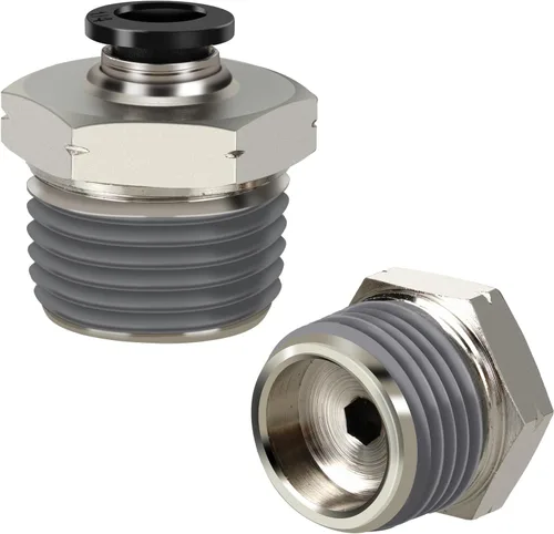 Miniatura 9 de Tubo neumático macho recto de 5/16 pulgadas OD x 1/4 pulgadas NPT Push para conectar accesorios modo PC5/16xN02 (paquete de 2)