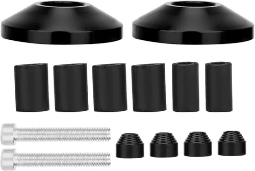 para motocicleta 1 pulgada manillar extremo 1 pulgada 1 par universal CNC aleación de aluminio motocicleta manillar manillar extremo (negro)