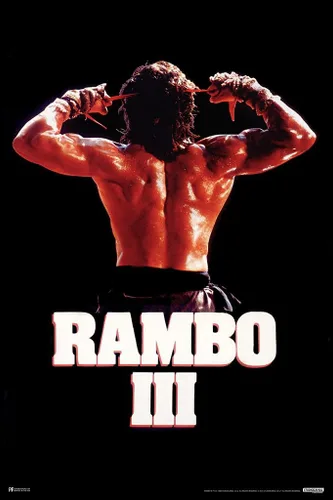 Rambo III - Diadema retro vintage de los años 80, decoración de cine de los años 80, película de acción, colección de la serie Sylvester Stallone,