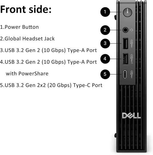 Miniatura 6 de Dell Pro Micro Plus Mini PC (Próxima Generación OptiPlex 7000 MFF), Computadora de Escritorio de Negocios AI PC, Intel 14-Core Ultra 5 235T