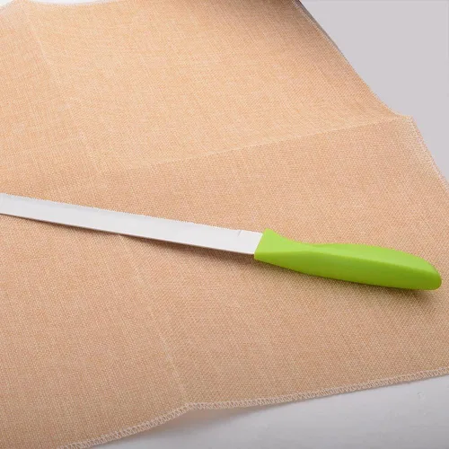 Miniatura 2 de Cuchillo de acero inoxidable de 10 pulgadas/12 pulgadas, mango de plástico, espátulas de pastelería, cuchillo de pan dentado, herramienta