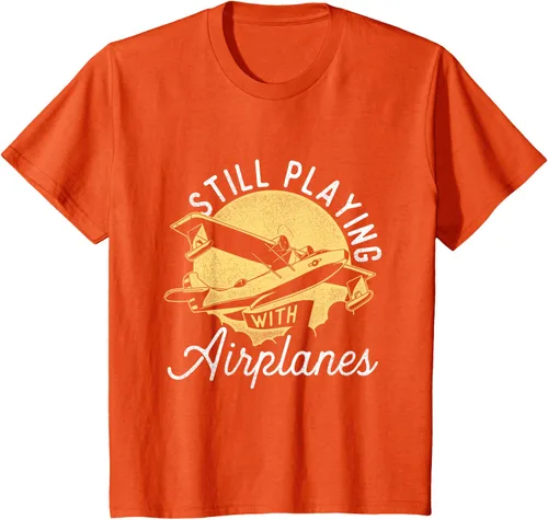 Miniatura 31 de Still Playing With Airplanes - Camiseta de control remoto RC Avión Piloto, Negro