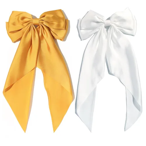 Miniatura 6 de SUSULU Pinzas para el cabello con lazo de cinta negra con cola larga, horquillas para fiestas y accesorios para mujeres y niñas, 2