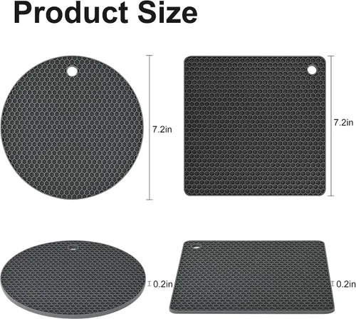 Miniatura 2 de Salvamanteles de silicona para platos calientes, alfombrillas resistentes al calor, soportes de silicona para ollas de silicona, almohadillas