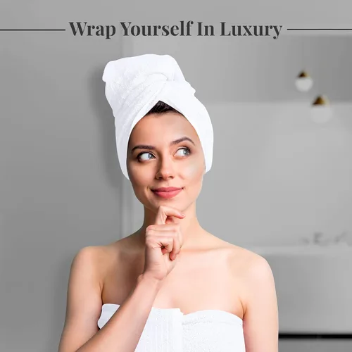 Miniatura 5 de Tens Towels Paquete de 2 toallas de baño extragrandes de 35 x 70 pulgadas, 100% algodón, más grandes y ligeras, más rápidas de secar, súper suaves