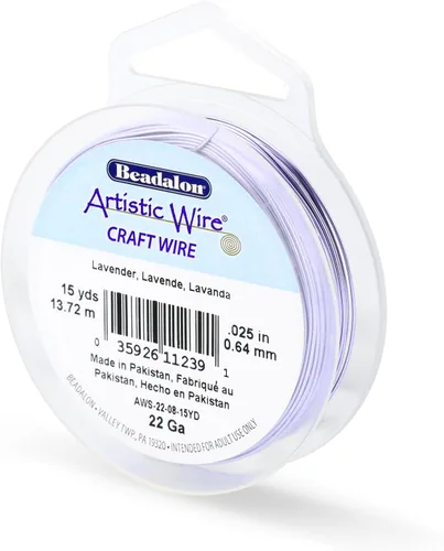 Miniatura 121 de Artistic Wire, alambre para manualidades de calibre 22 bañado en plata, resistente a las manchas, color cobre, blanco, 9,1 m