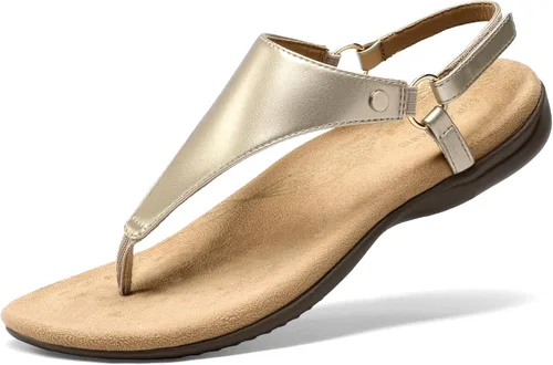 Miniatura 16 de DREAM PAIRS Sandalias planas para mujer, con soporte de arco, ortopédicas, cómodas, suaves, acolchadas, para verano, con correa en T