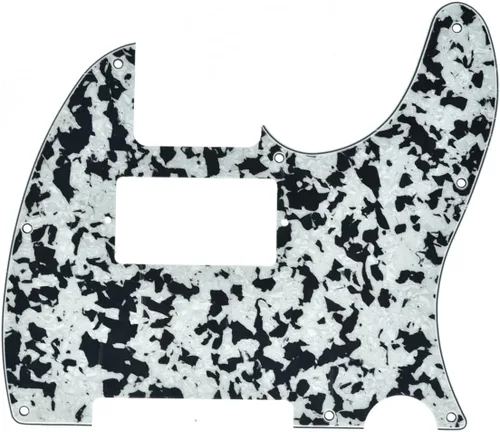 Miniatura 7 de KAISH - Carcasa de 8 agujeros para guitarra Tele Humbucker, golpeador blanco de 3 capas para Telecaster de EE. UU./México