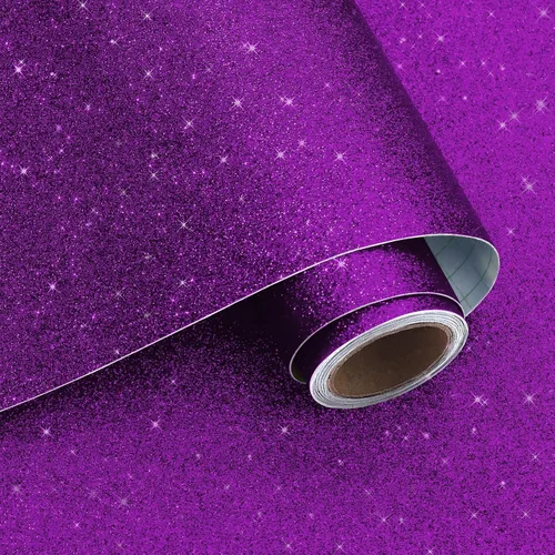 Miniatura 21 de VaryPaper Papel tapiz holográfico con purpurina de 15.7 x 78.7 pulgadas, para pegar y despegar, color gris, autoadhesivo, extraíble, papel