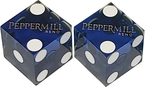 Miniatura 25 de Cyber-Deals Amplia selección de dados de 0.748 in pares de dados auténticos Nevada Casino TablePlayed dados Harveys Lake Tahoe púrpura pulido