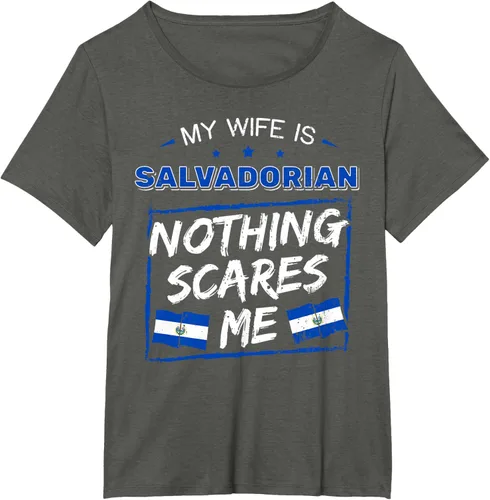 Miniatura 71 de Camiseta con la bandera de raíces salvadoreñas de El Salvador My Wife Is Salvadoran Roots, Negro