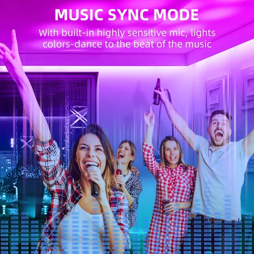 Miniatura 5 de RGBZONE Controlador LED Bluetooth RGB, controlador de tira de luces LED de música inteligente de 4 pines, control remoto IR de 40 teclas para tiras