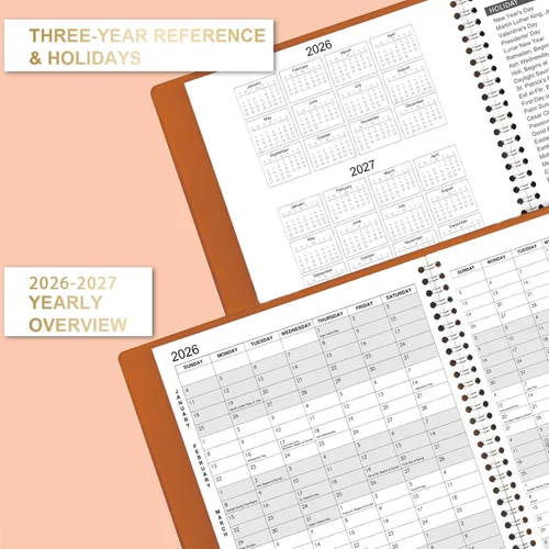 Miniatura 5 de Agenda mensual 2026-2027 – Agenda de 18 meses 2026-2027 de julio de 2026 a diciembre de 2027, 8.86 x 11.4 pulgadas con pestañas recubiertas