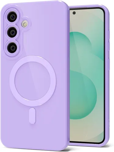 Miniatura 8 de Svanove para Samsung Galaxy S22 Funda de teléfono de silicona magnética, compatible con Magsafe, linda para mujeres, brillante color brillante, gel