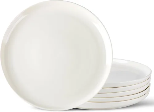 AmorArc - Juego de platos de cena de 6 unidades, platos grandes de cerámica de 10.5 pulgadas para cocina, juego de platos de porcelana para cena -