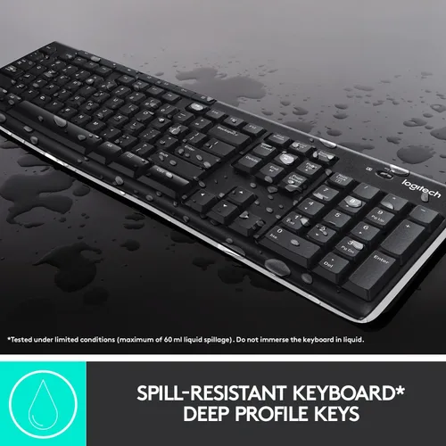Miniatura 5 de Logitech MK270 Combo de teclado y mouse inalámbricos, teclado y mouse incluidos, conexión sin abandono de 2.4 GHz, batería de larga duración