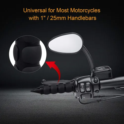 Miniatura 3 de NTHREEAUTO Empuñaduras de Mano de Motocicleta Universales de 1" / 25mm para Manillar