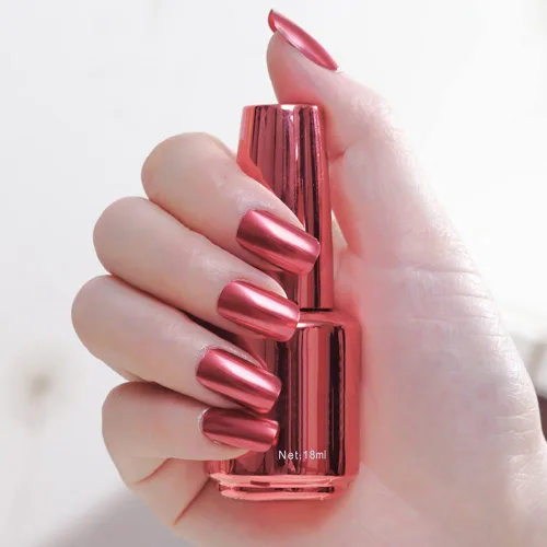 Miniatura 10 de Esmalte de uñas metálico, herramienta de manicura acrílica para bricolaje, esmalte de uñas de pintura de secado rápido y despega (morado)