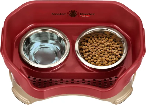 Miniatura 8 de Neater Pet Brands Cuencos para Perros Deluxe a Prueba de Derrames Elevados para Perros Pequeños Menores de 19 lbs, Fabricado en EE.UU., Cuenco