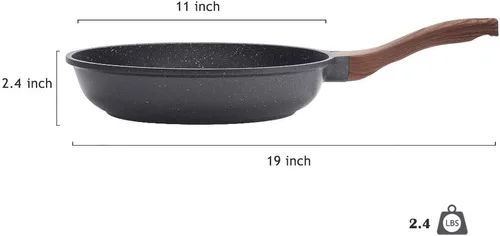 Miniatura 8 de SENSARTE Sartén Antiadherente para Freír, Sartén para Tortilla con Revestimiento de Granito Suizo, Sartén de Chef de Piedra Saludable para Cocina