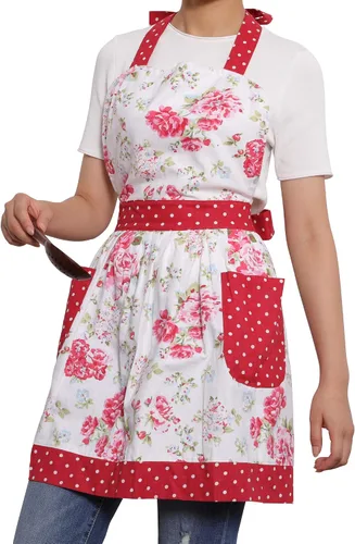 Miniatura 10 de Neoviva Delantales de Cocina para Mujer con Bolsillos, Delantales de Cocina para Mujer, Delantal Vintage para Hornear y Jardinería, Regalos