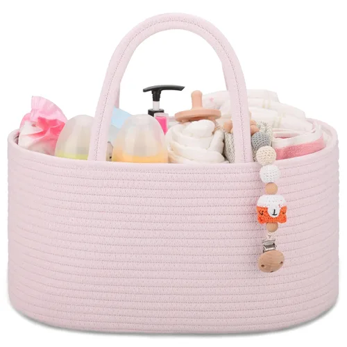 COMSE Organizador de Pañales para Bebé, Organizador de Coche, Organizador para Cambiar Pañales, Cestas de Regalo Vacías, Bolsa de Mano Portátil con