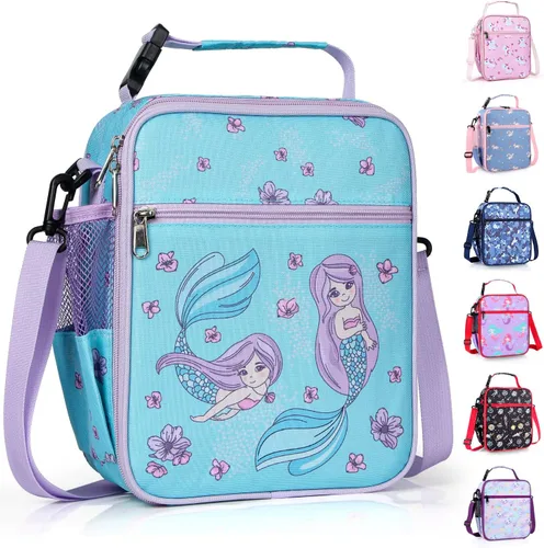 Miniatura 12 de Bolsa de almuerzo aislada para niños, bolsas de picnic térmicas con correa ajustable para adultos, niños, mujeres, hombres, niños y niñas